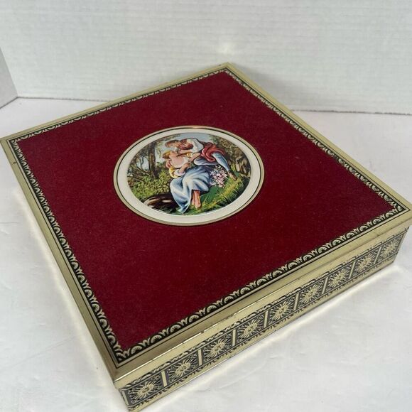 Vintage Decorative Tin Boxes Made in Western Germany Victorian - Picture 8 of 13
